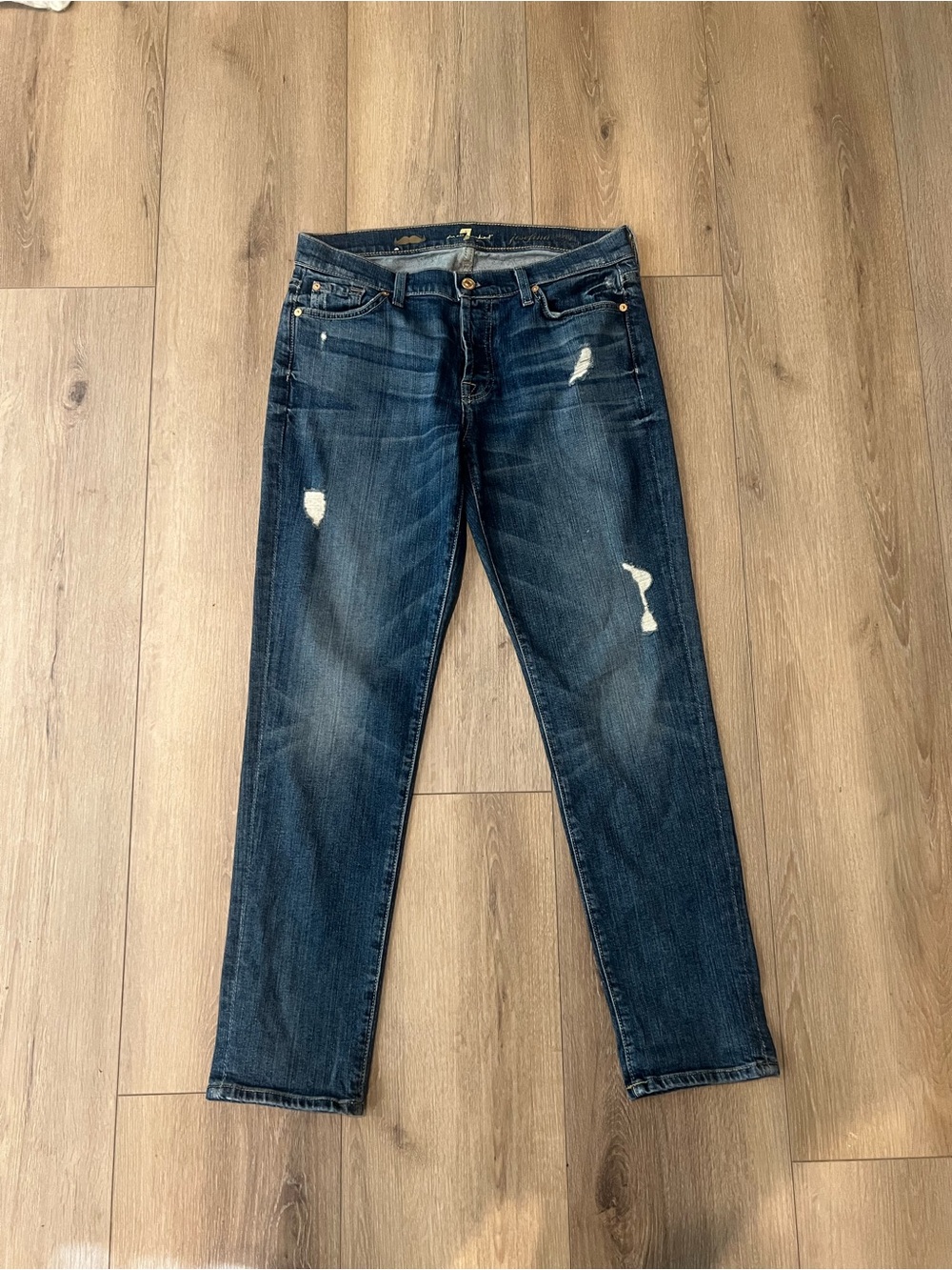 7 For All Mankind Josefina Boyfriend Distressed Jeans Size 29 NWOT